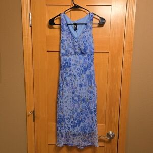 I.N. San Francisco Blue Halter Sheath Midi Dress